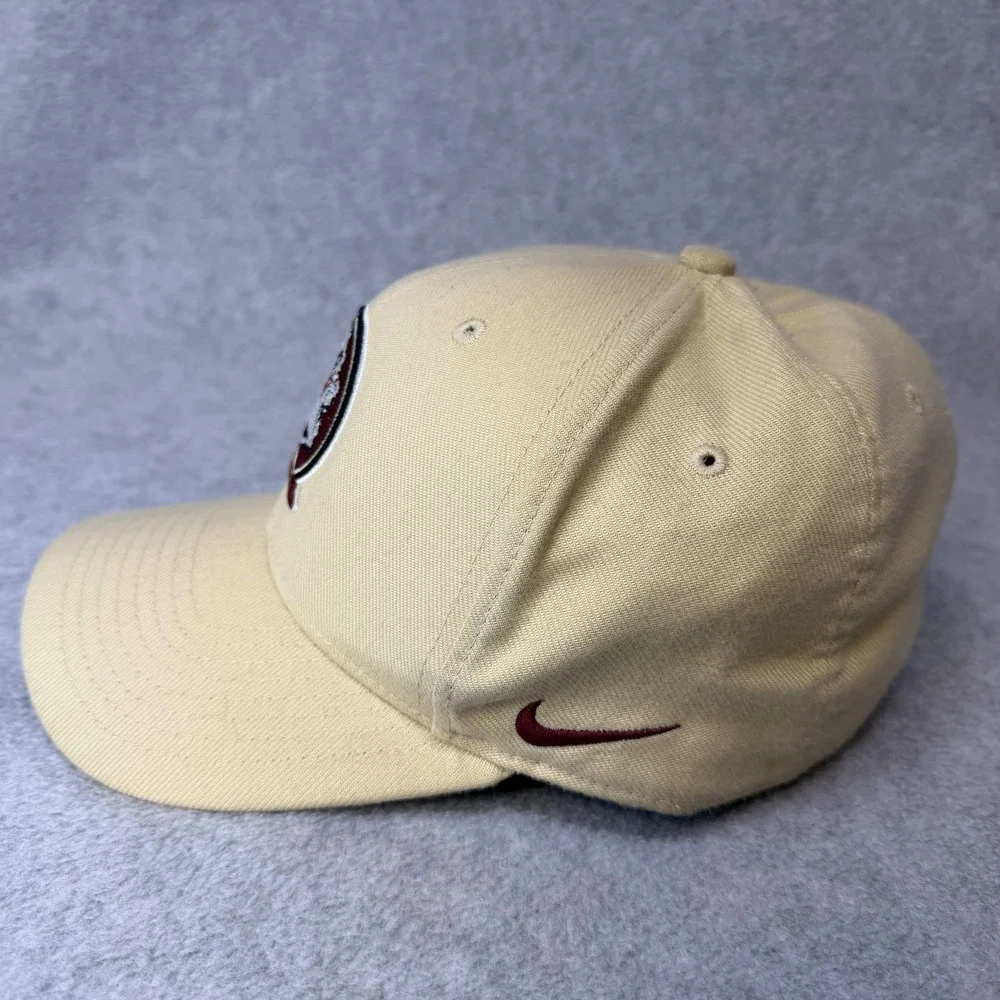 Florida State Seminoles Hat Cap Fitted‎ Mens Gold NCAA Football Nike Dri Fit